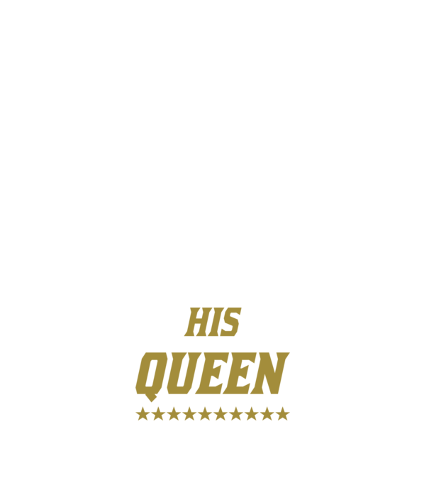 His Queen model albastru închis pe tricou