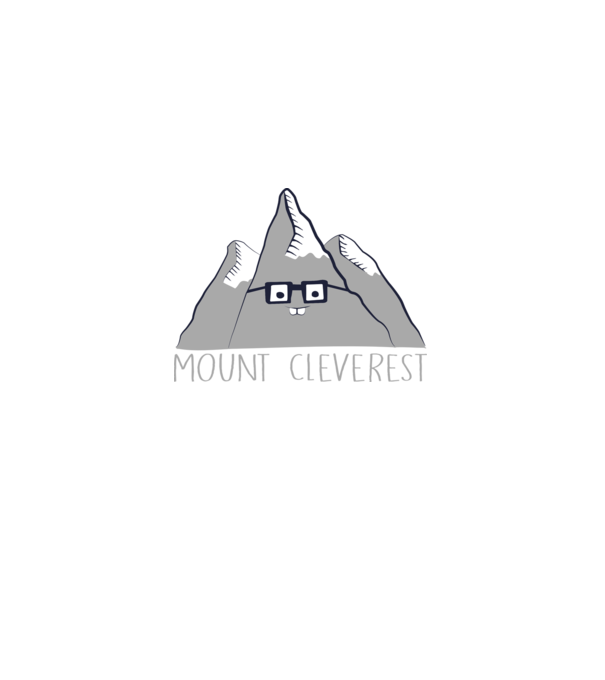 Mount cleverest model negru pe tricou