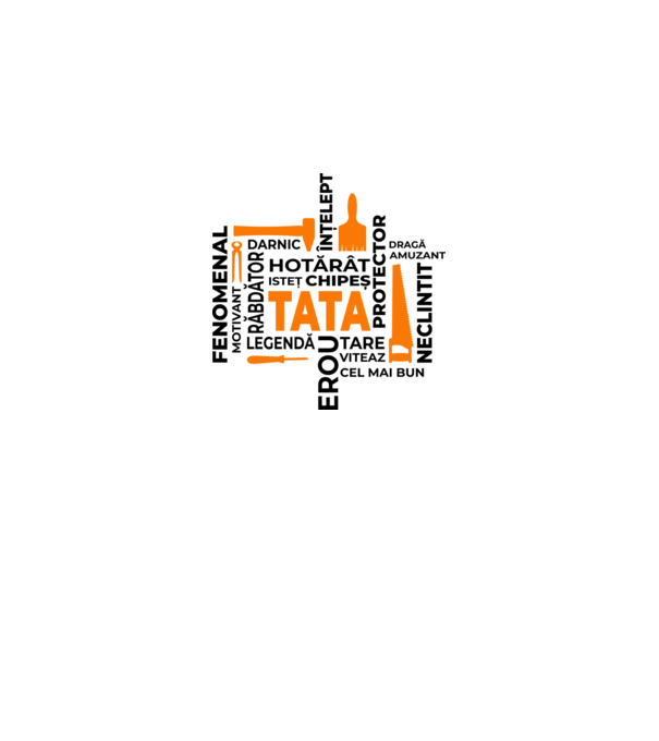 Acronimele tatălui model alb pe tricou
