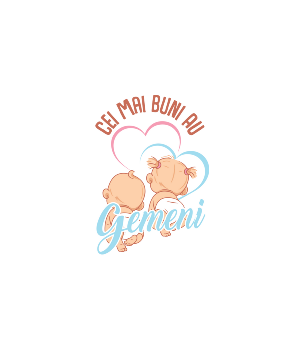Cei mai buni au gemeni model alb pe tricou