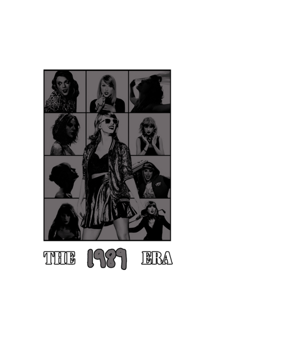 Taylor Swift ERAS grey model alb pe tricou
