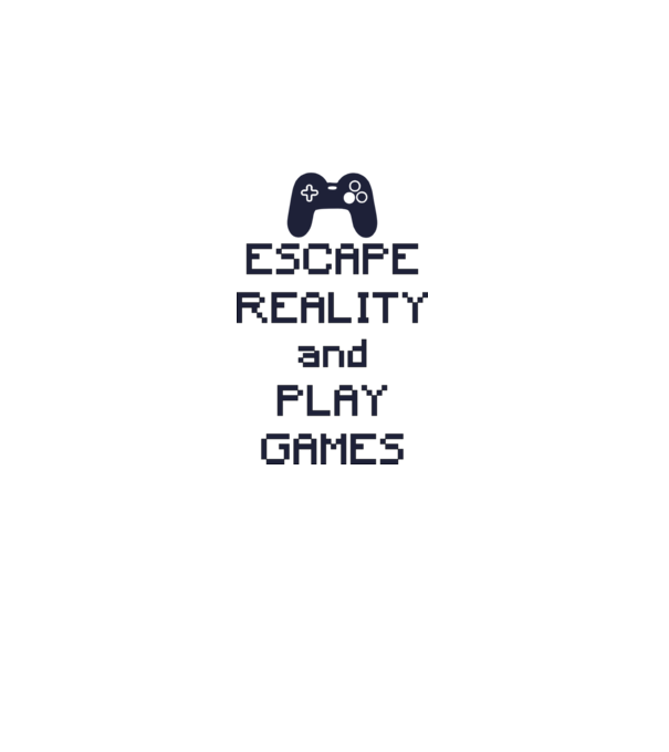Escape reality model alb pe tricou