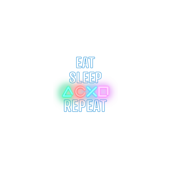 Eat sleep PS model negru pe tricou