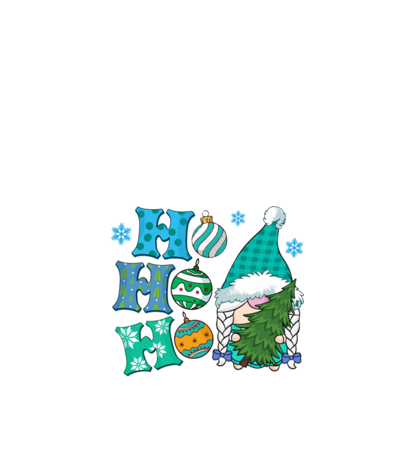 Ho-ho-ho gnome model albastru închis pe tricou