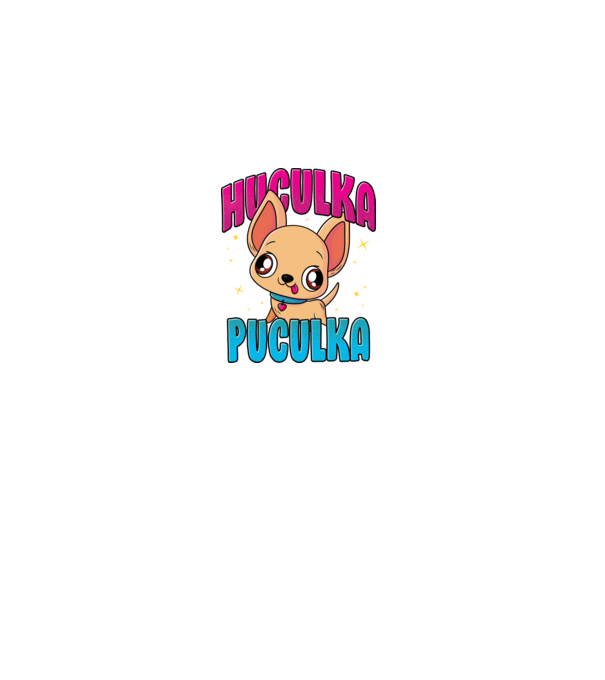 Huculka Puculka chivava model negru pe tricou