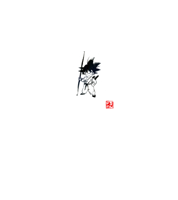 son goku art model negru pe tricou