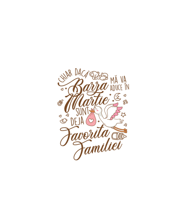 Favorita familiei MARTIE model alb pe tricou