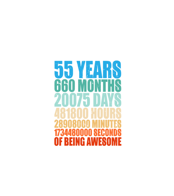 55 years of being awesome model negru pe tricou