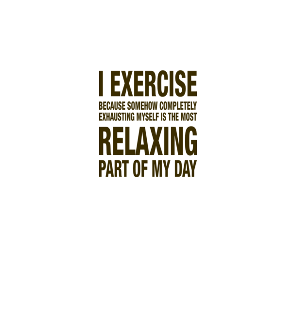 I exercise because model galben pe tricou