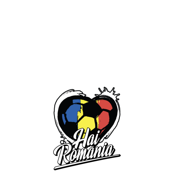 Hai romania heart model negru pe tricou
