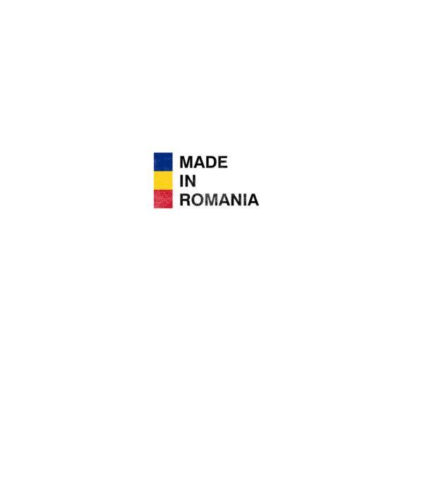 made in romania model negru pe tricou