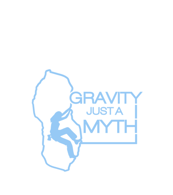Gravity just a myth model negru pe tricou