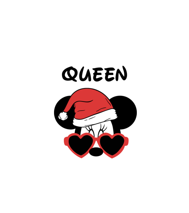 minnie santa queen model alb pe tricou