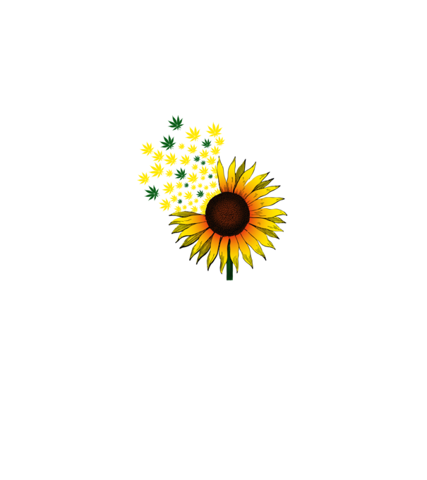 Sunflower Weed model alb pe tricou