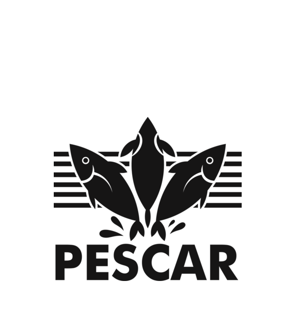 Pescar original model alb pe tricou