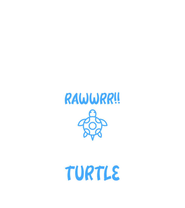 Rawwr turtle model negru pe tricou