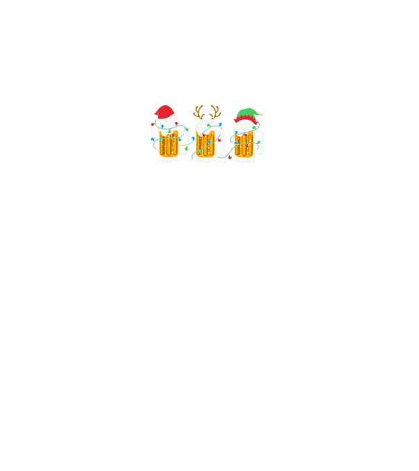 Christmas beer mugs model negru pe tricou