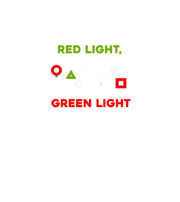 red light green light model turcoaz pe tricou