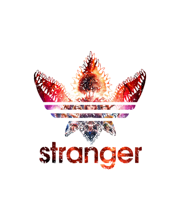 stranger logo poster model alb pe tricou