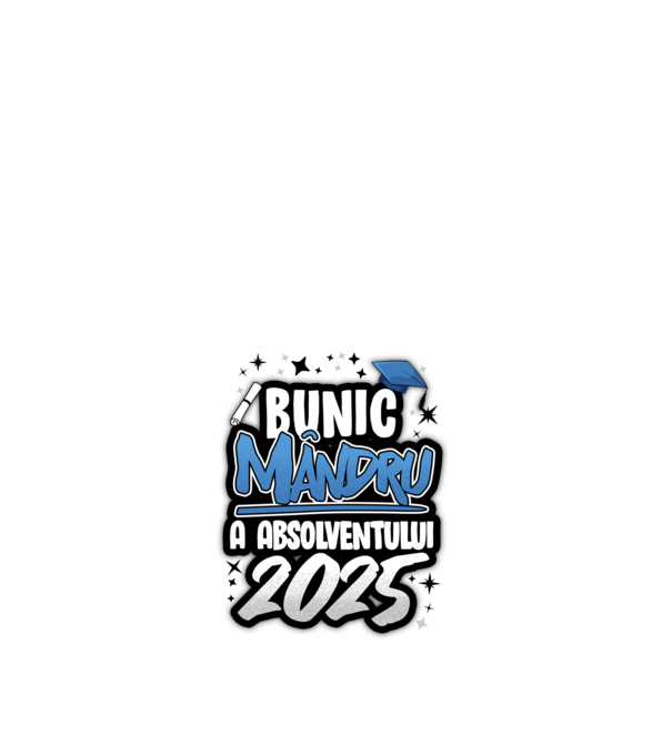 Bunic MÂNDRU a absolventului model alb pe tricou
