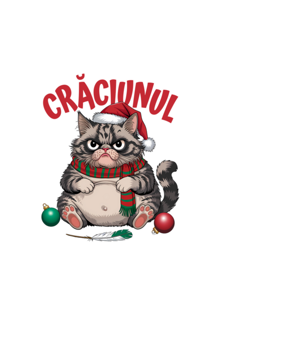 Am mâncat pasărea Crăciun pisică Negru model negru pe tricou