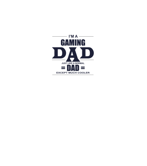 Gaming dad model alb pe tricou
