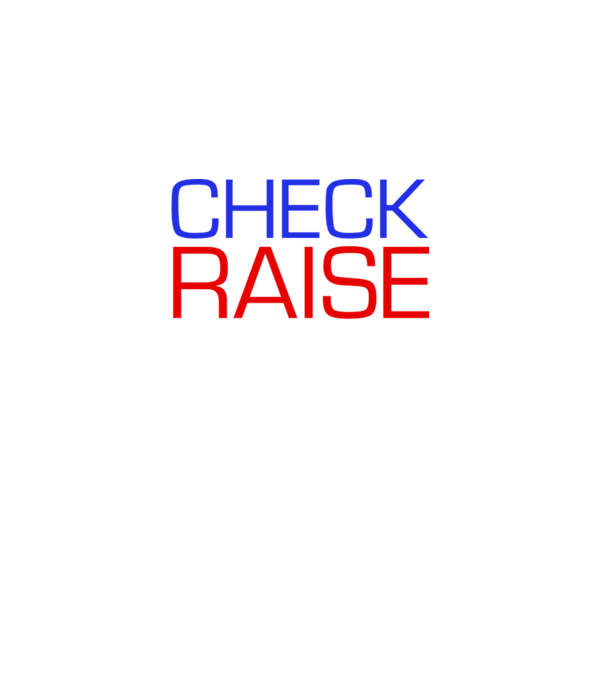 Check Raise model negru pe tricou