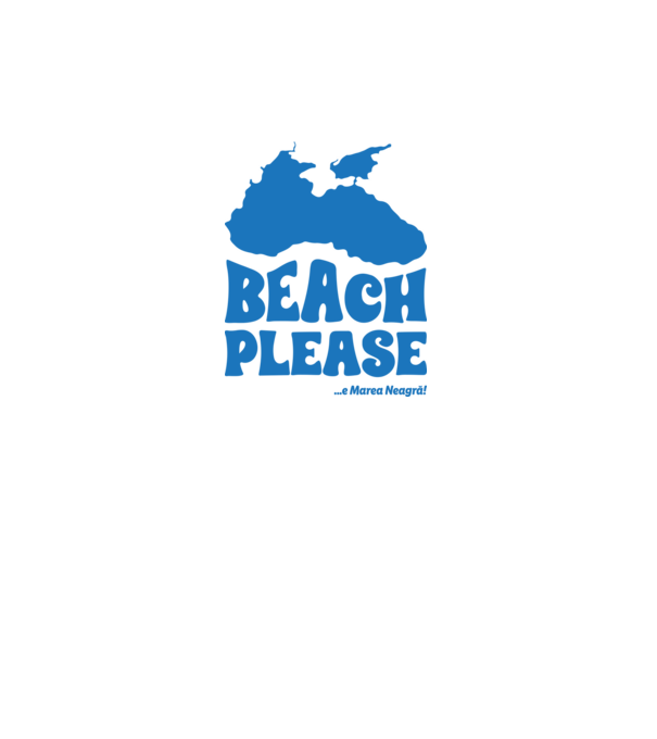 Beach please, e Marea Neagră! model alb pe tricou