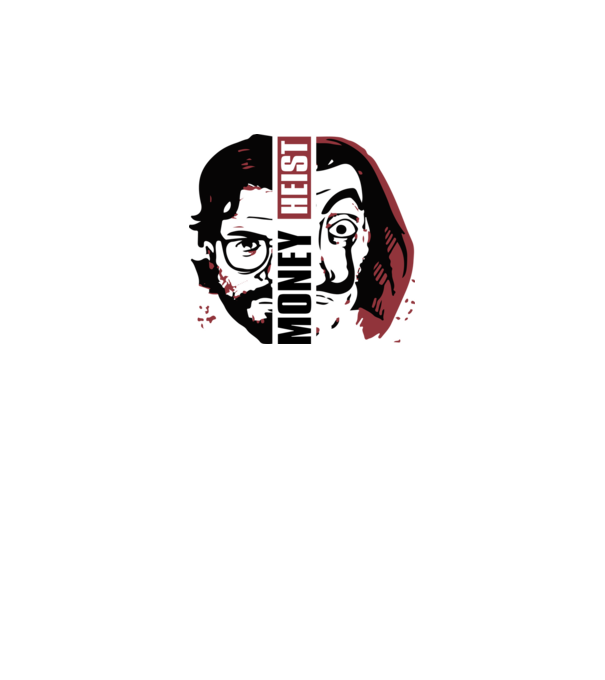 money heist professor model alb pe tricou