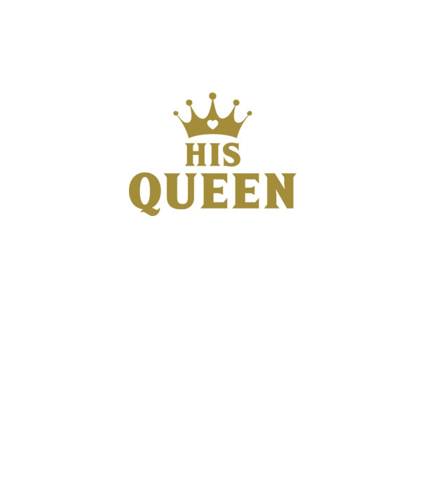 His Queen model negru pe tricou