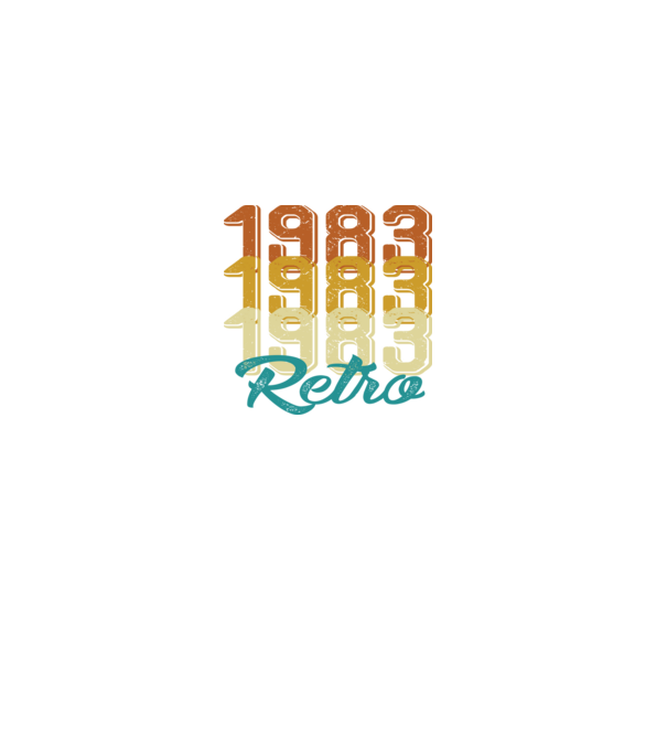 Retro 1983 model gri pe tricou