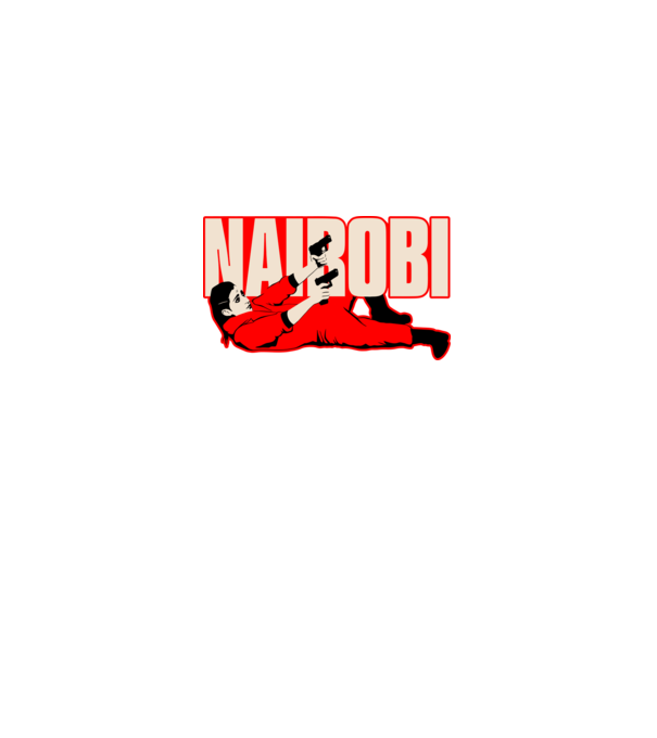nairobi la casa de papel model negru pe tricou