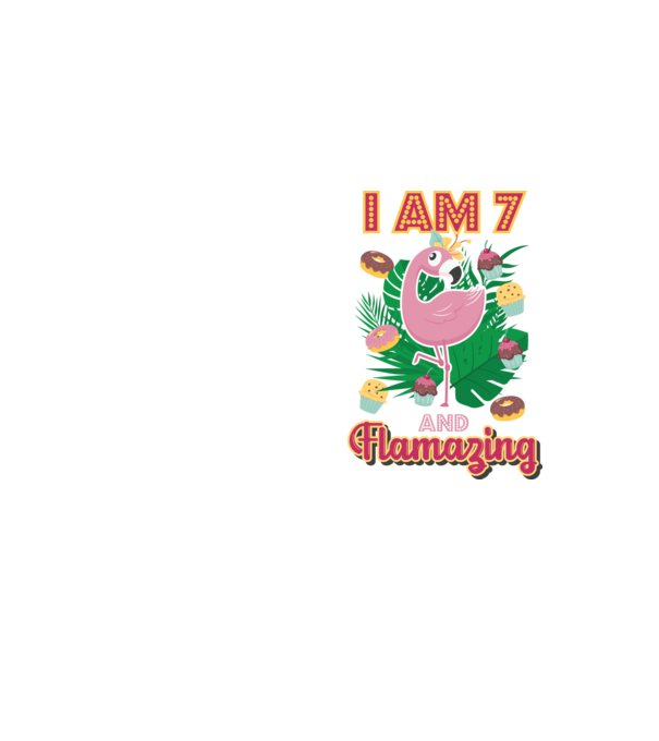 FLAMAZING Birthday 7 Years old model galben neon pe tricou
