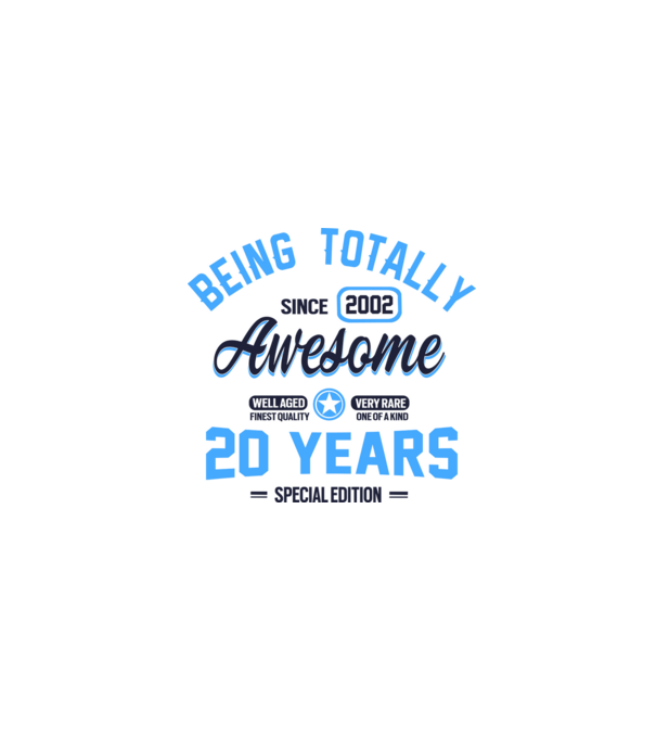 20 years of being totally awesome model alb pe tricou