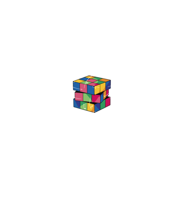 Rubik cube what part model negru pe tricou