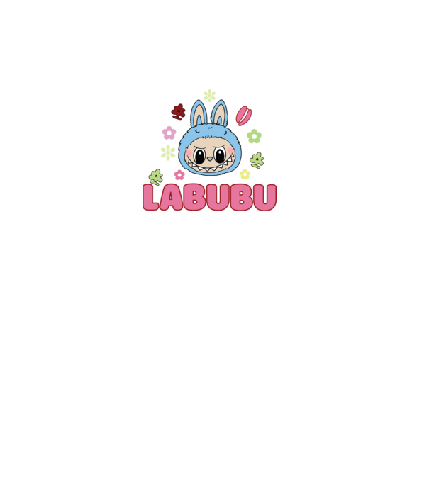 Labubu model negru pe tricou