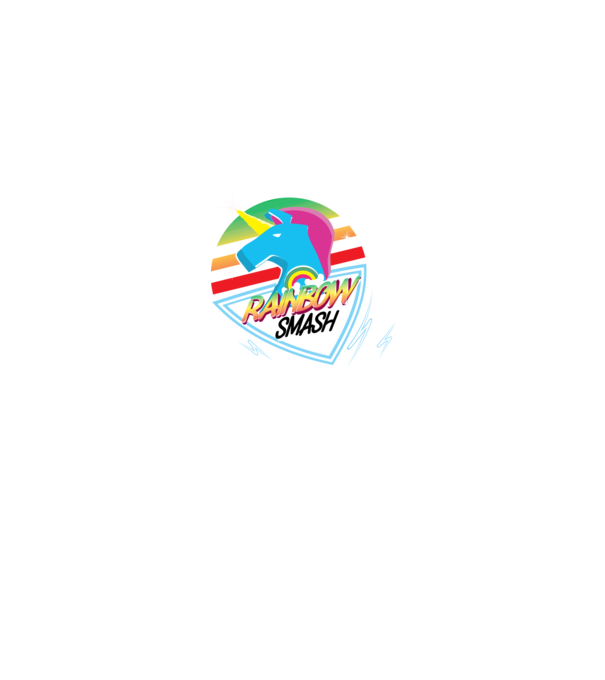 Rainbow smash model negru pe tricou
