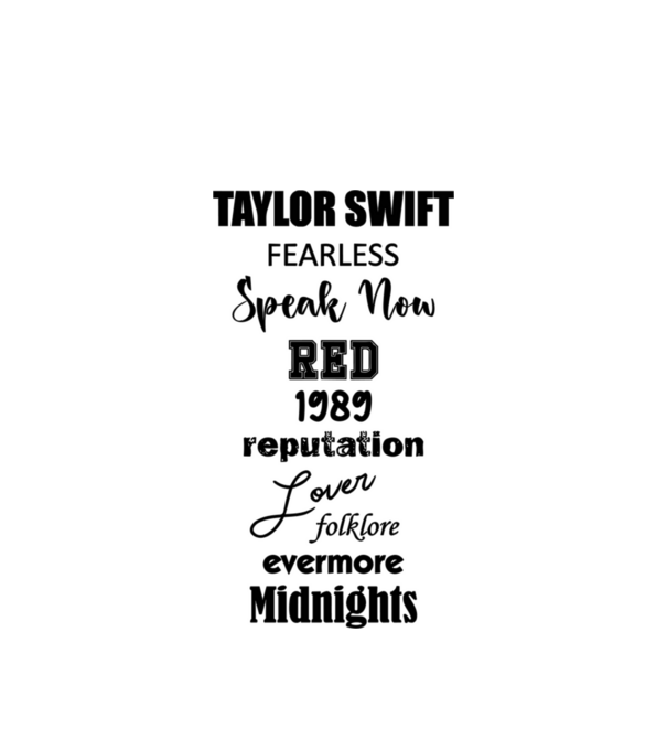 Taylor Swift Eras model alb pe tricou