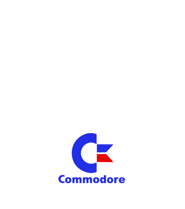 commodore 64 model albastru deschis pe tricou