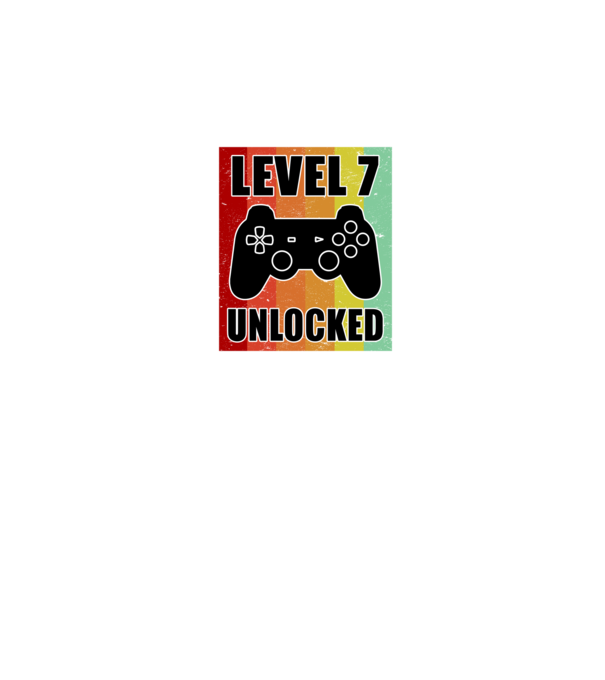 level 7 unlocked retro gamer model negru pe tricou