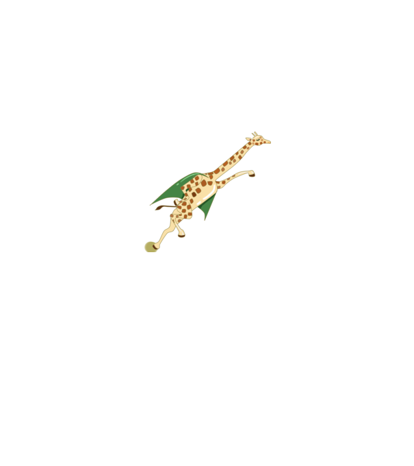 Girafă Super model alb pe tricou