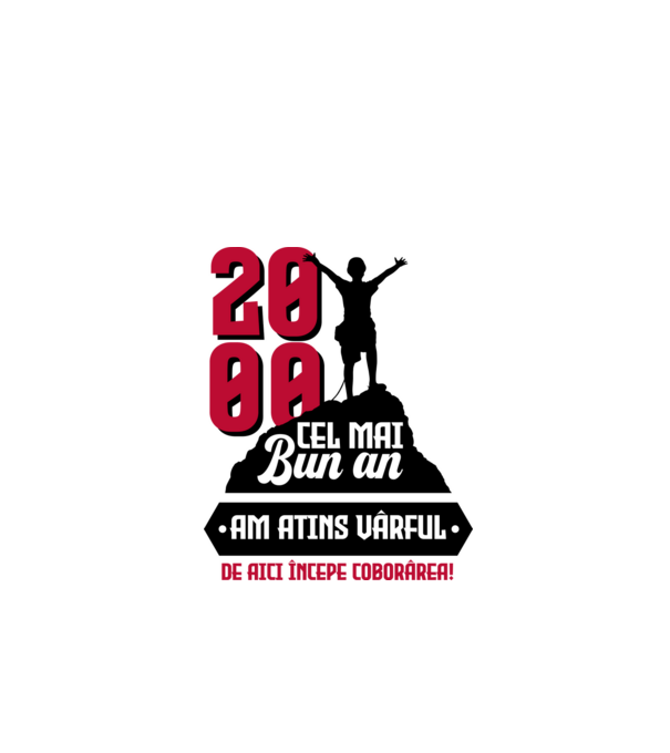 2000 cel mai bun an. Am atins vârful, de aici începe coborârea. model alb pe tricou