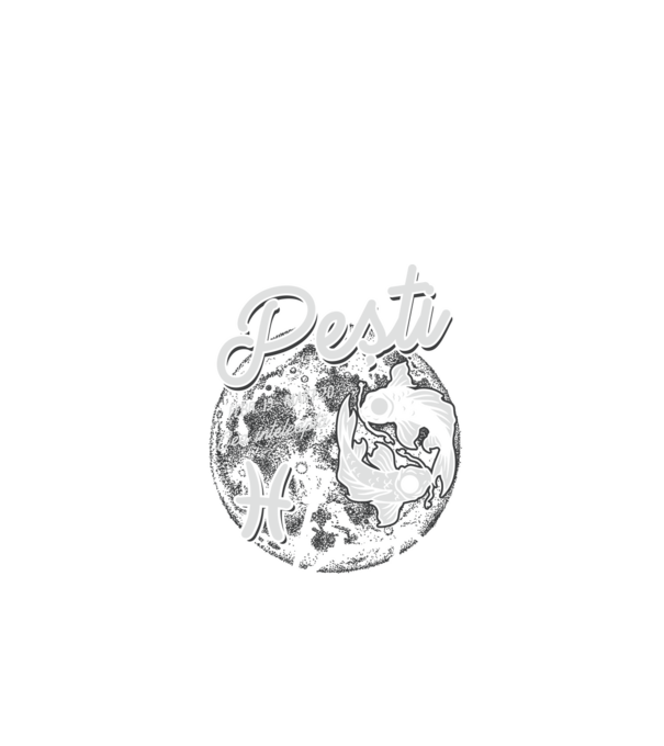 Zodiac femeie PEȘTI retro model negru pe tricou