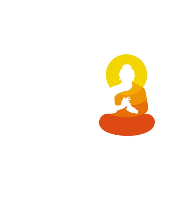 Călugăr meditator model galben neon pe tricou