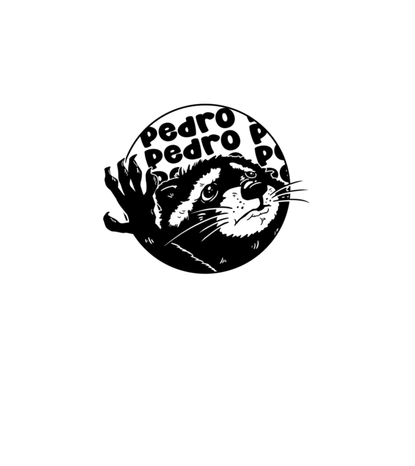 Pedro circle model alb pe tricou