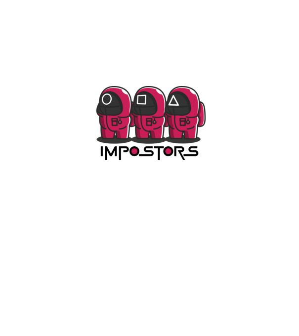 impostors squid game model alb pe tricou