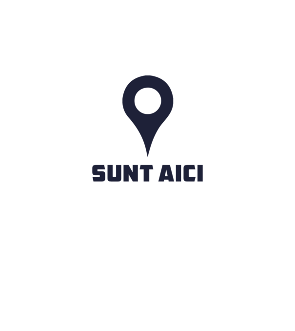 Sunt Aici model alb pe tricou