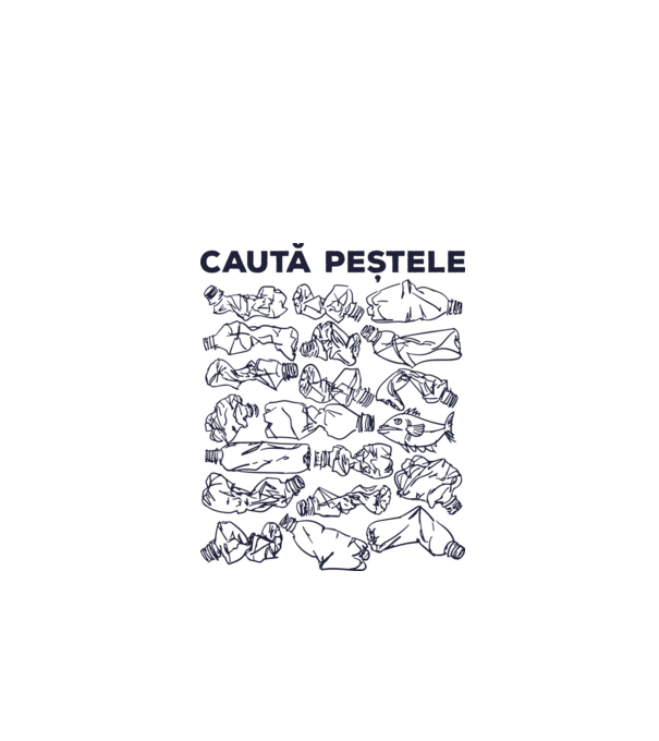 Caută peștele model alb pe tricou