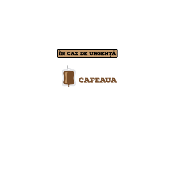 În caz de urgență, grupa mea sanguină este cafeaua model negru pe tricou