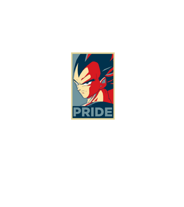 vegeta pride dragonball model albastru jeanși pe tricou